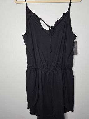 Guess Black Sleeveless Spaghetti Straps Romper L NWT